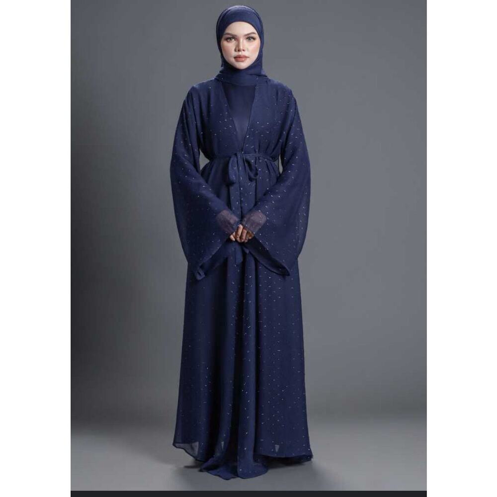 Hijabistahub, Women's Aleeya Abaya, Navy Blue, large